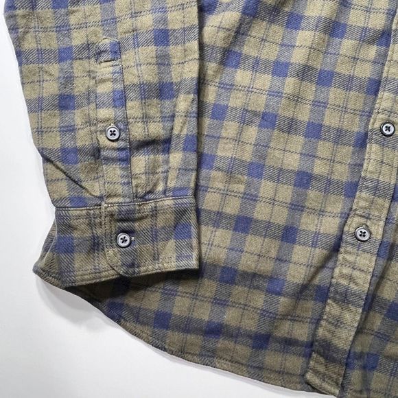 NWOT Faherty Legend Sweater Shirt Long Sleeve Flannel Green Blue Plaid Mens XL - Picture 3 of 10